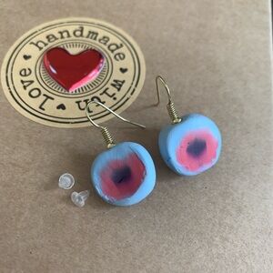 Handmade Blue and Pink Earrings